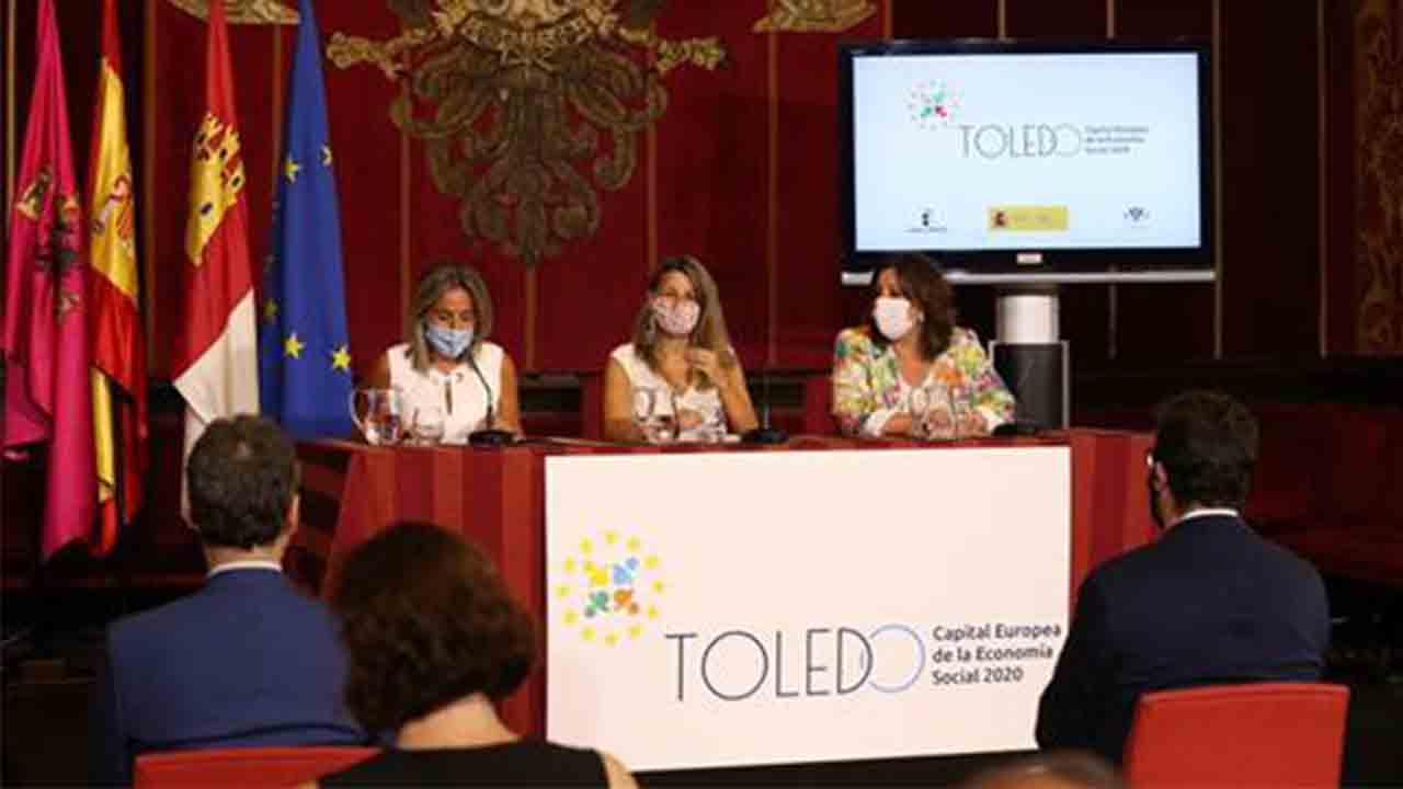 Yolanda Díaz asiste a la presentación de Toledo como Capital Europea de la Economía