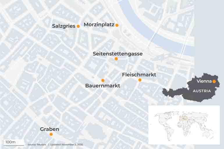 La policía austriaca sigue buscando a los responsables de los ataques