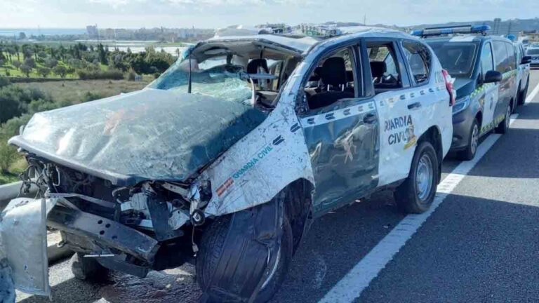 Detenido el conductor que embistió a un coche de la Guardia Civil en Málaga