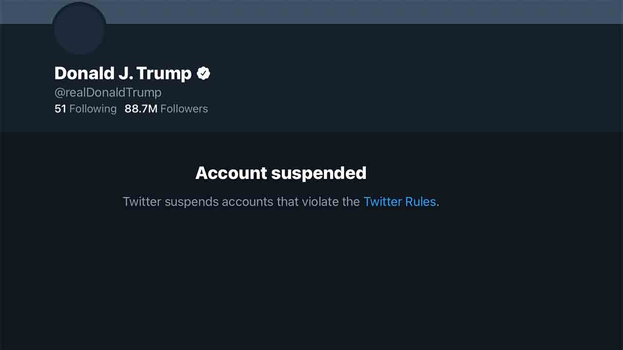 Twitter suspende definitivamente la cuenta de Trump